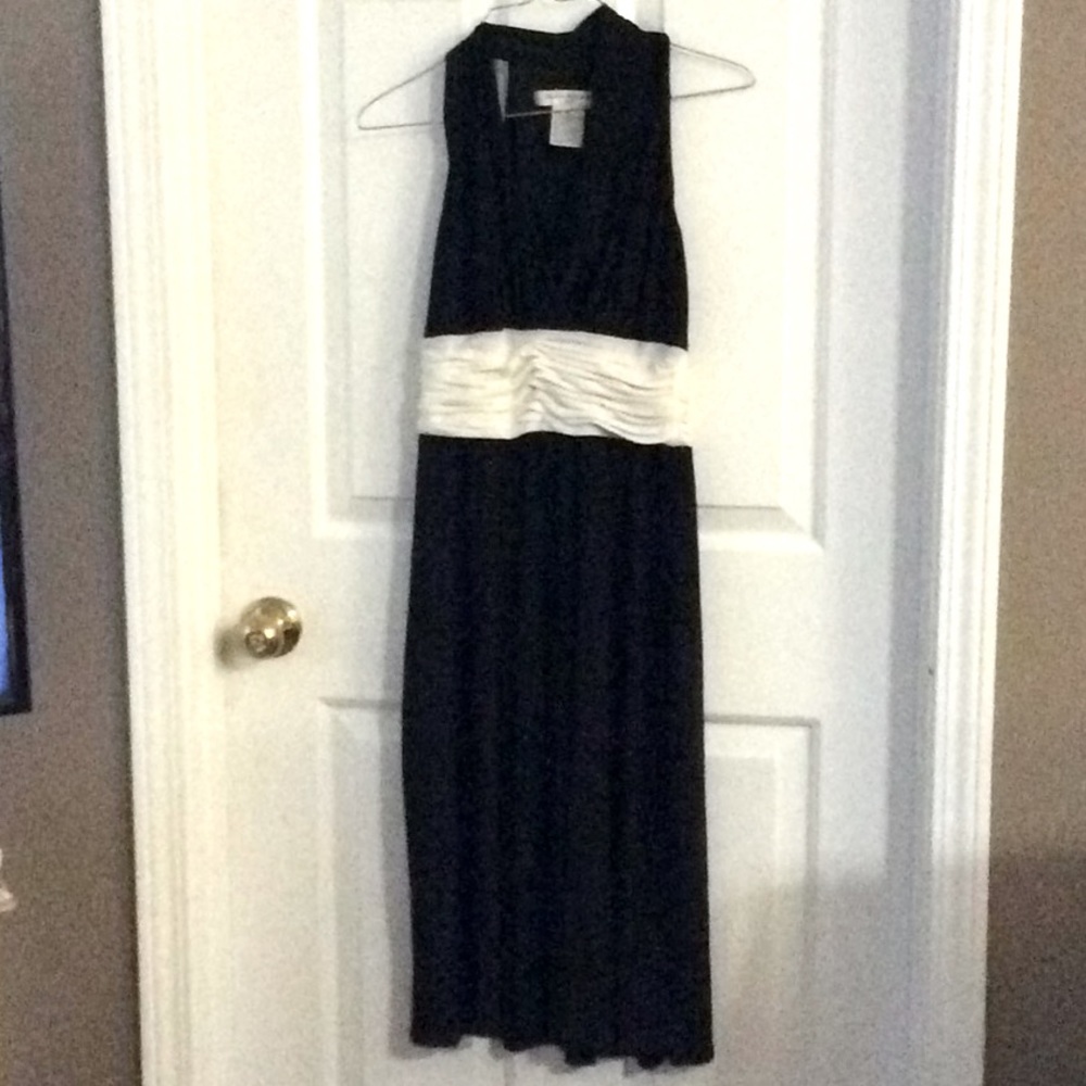 Evan-Picone Dress. Black with white.